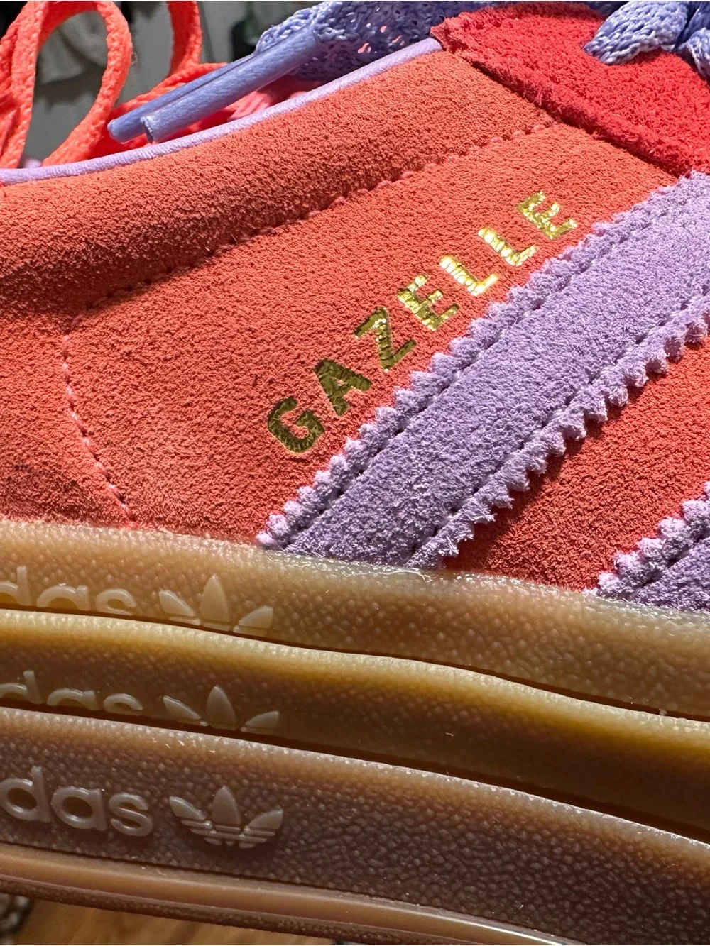 NWT_adidas Gazelle Bold Platform — Semi Flash Red & Powder Plum